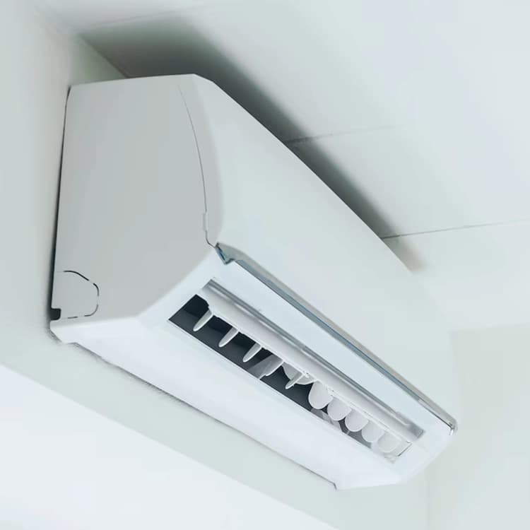Unidade de ar condicionado instalada